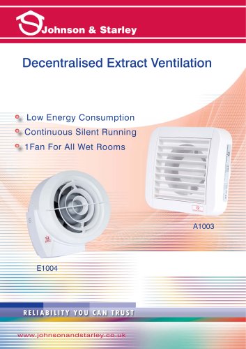 Decentralised Extract Ventilation