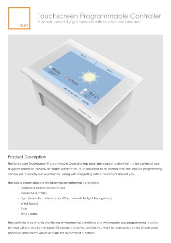 Touchscreen Programmable Controller