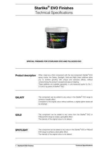 Starlike&reg; EVO Finishes