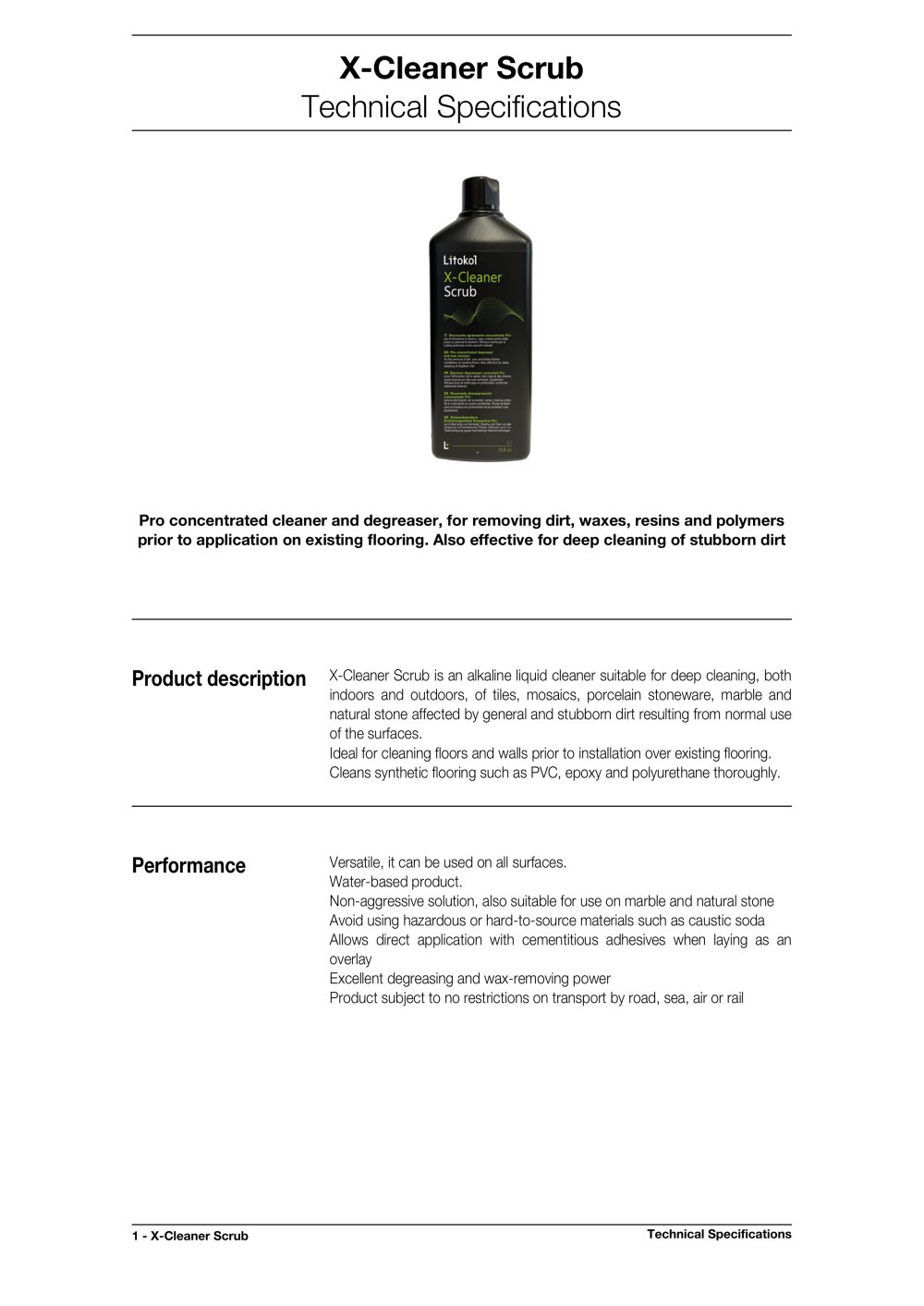X-Cleaner Scrub - LITOKOL