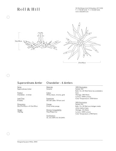 Superordinate Antler Chandelier - 6 Antlers