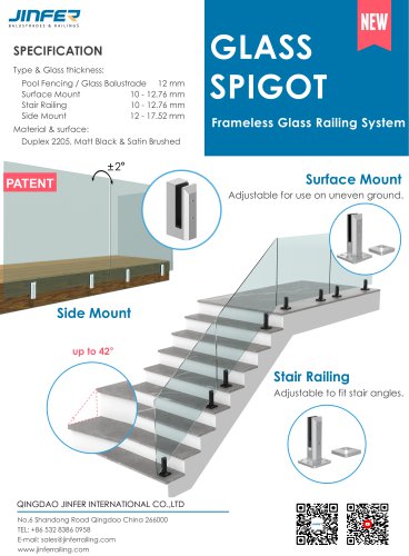 GLASS SPIGOT Frameless Glass Railing System