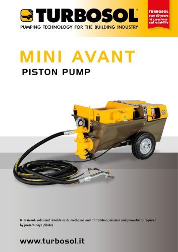 MINI AVANT PISTON PUMP