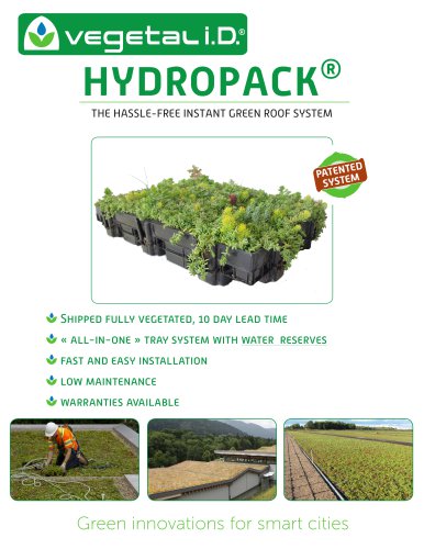 HYDROPACK THE HASSLE-FREE INSTANT GREEN ROOF SYSTEM 2019