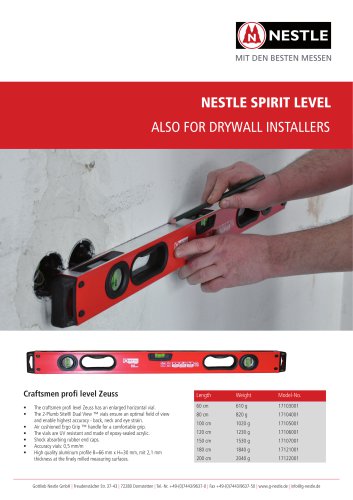 NESTLE SPIRIT LEVEL