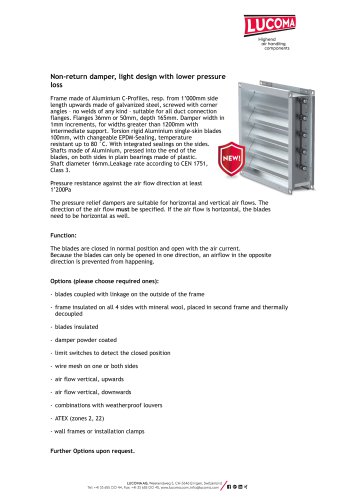 Non-return damper