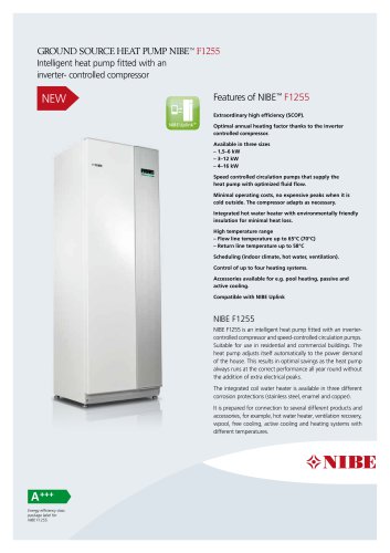 GROUND SOURCE HEAT PUMP NIBE™ F1255