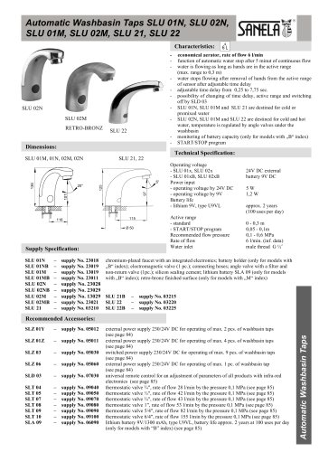 SLU 01M - Washbasin Tap for Cold or Premixed Water, Retro Bronz Finished Surface