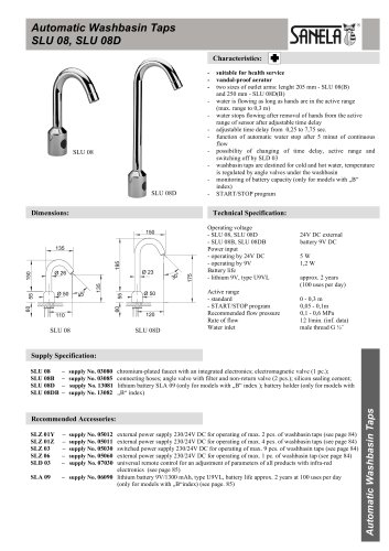 SLU 08 - Automatic Washbasin Taps