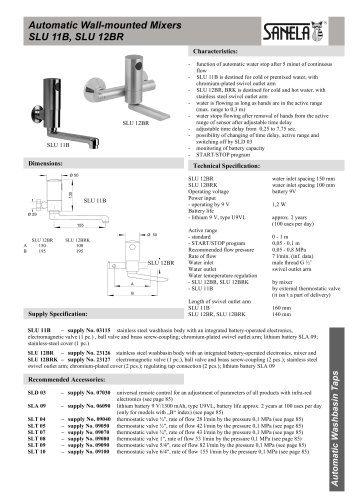 SLU 12BR - Automatic Wall-mounted Mixers