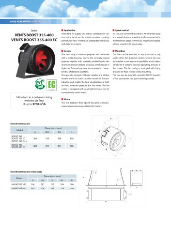 VENTS BOOST 355-400 AND VENTS BOOST 355-400 EC