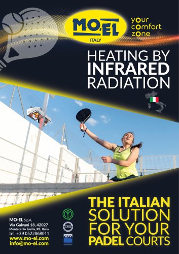 Infrared heating PADEL courts