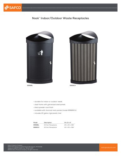 Nook™ Indoor/Outdoor Waste Receptacles