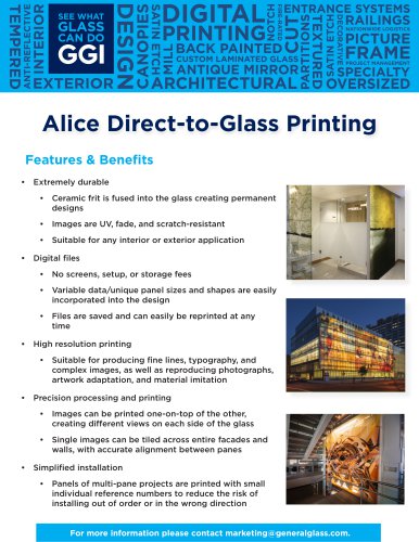 ALICE® DIRECT-TO-GLASS PRINTING