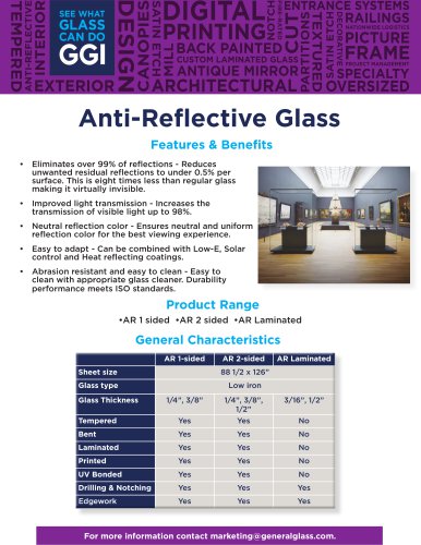 Anti-Reflective Glass