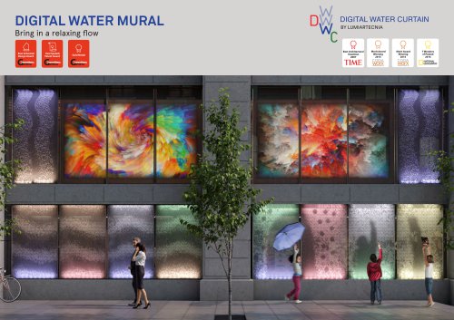 Digital Water Curtain and Mural