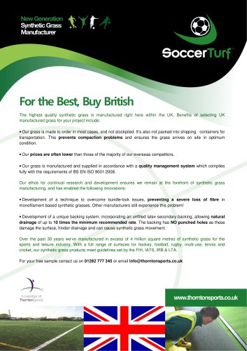 SoccerTurf Synthetic Grass