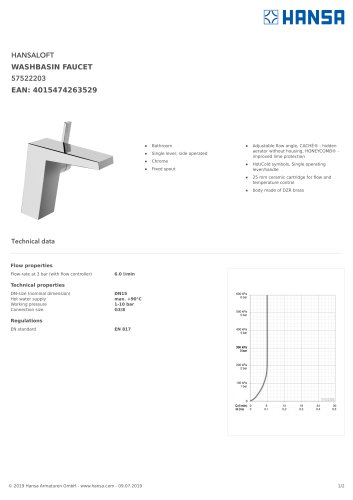 HANSALOFT WASHBASIN FAUCET