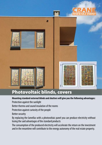 Photovoltaic blinds, covers