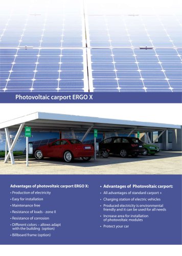 Photovoltaic carport ERGO X