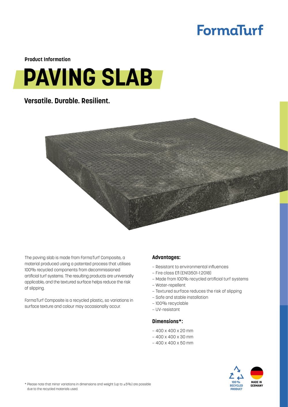 FormaTurf Paving Slab - Polytan GmbH