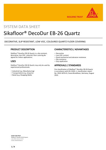 Sikafloor® DecoDur EB-26 Quartz