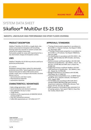 Sikafloor® MultiDur ES-25 ESD