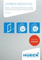 LAMBDA WS/DS 075  ORDER AND PROCESSING CATALOG DOORS