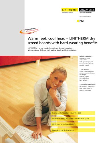 Warm feet, cool head - LINITHERM dry screed boards with hard-wearing benefits