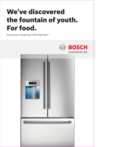 Freestanding French Door Refrigerator Brochure